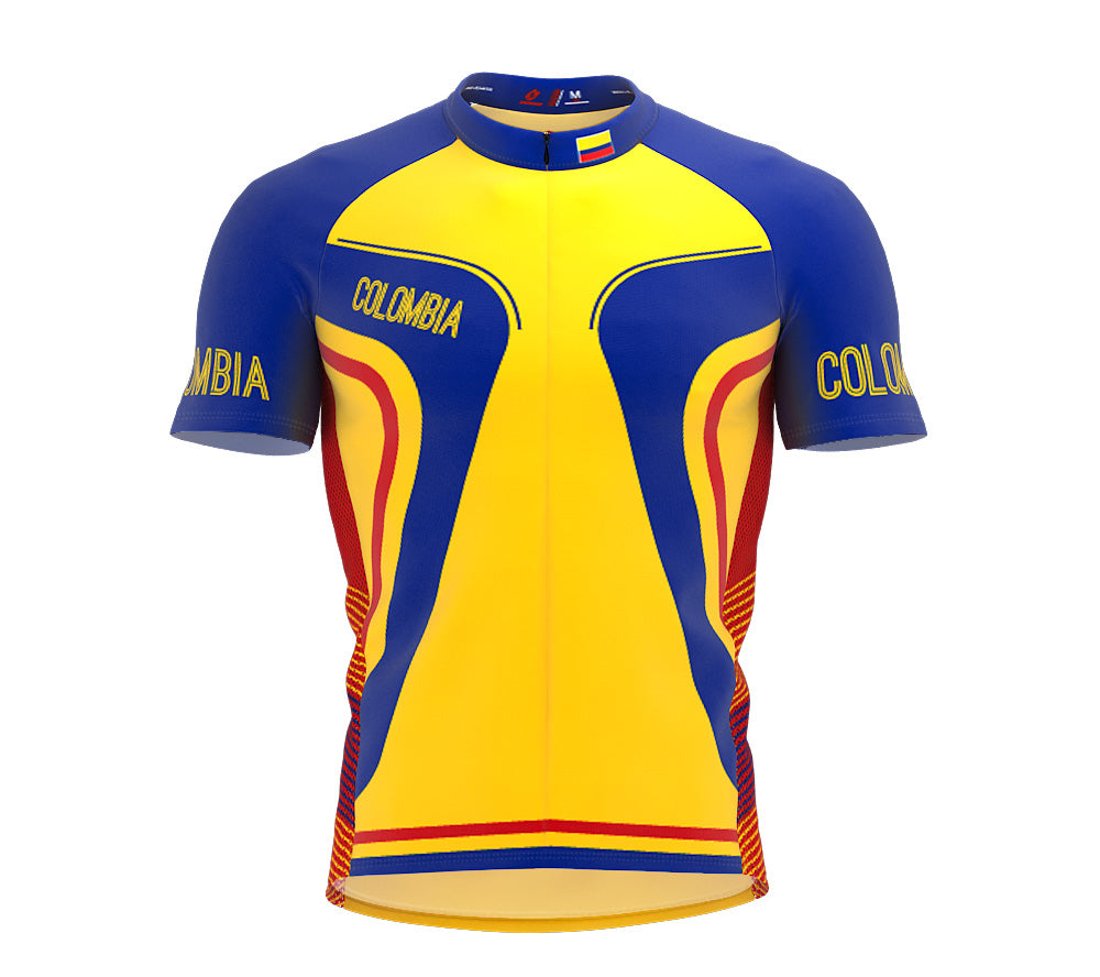 Colombia Full Zipper Bike Short Sleeve Cycling Jersey for Men And