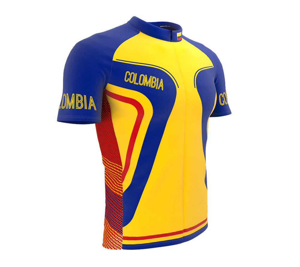 Colombia  Full Zipper Bike Short Sleeve Cycling Jersey