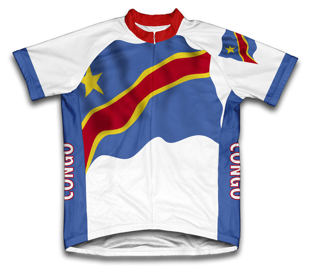 Congo Flag Cycling Jersey for Men and Women