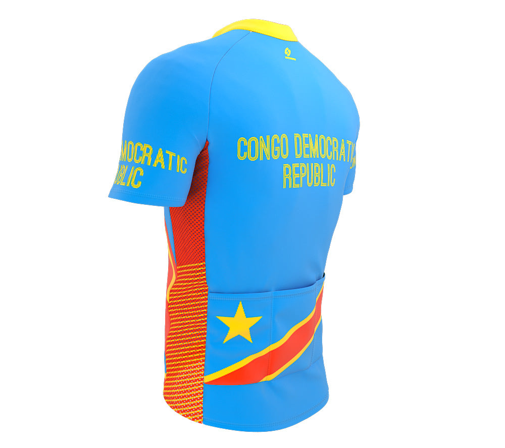 Congo Republic  Full Zipper Bike Short Sleeve Cycling Jersey