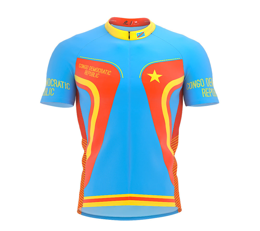 Congo Republic  Full Zipper Bike Short Sleeve Cycling Jersey