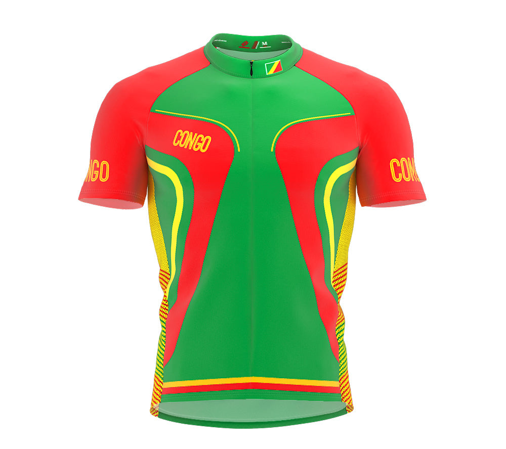 Congo   Full Zipper Bike Short Sleeve Cycling Jersey