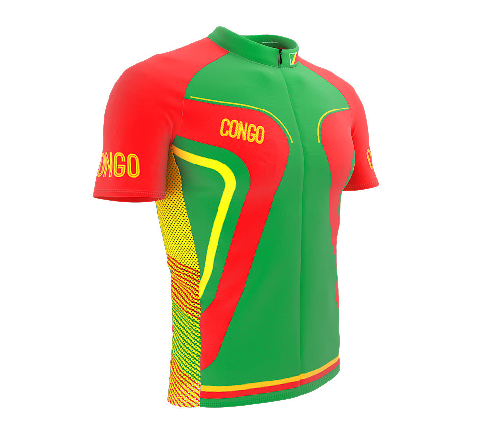 Congo   Full Zipper Bike Short Sleeve Cycling Jersey