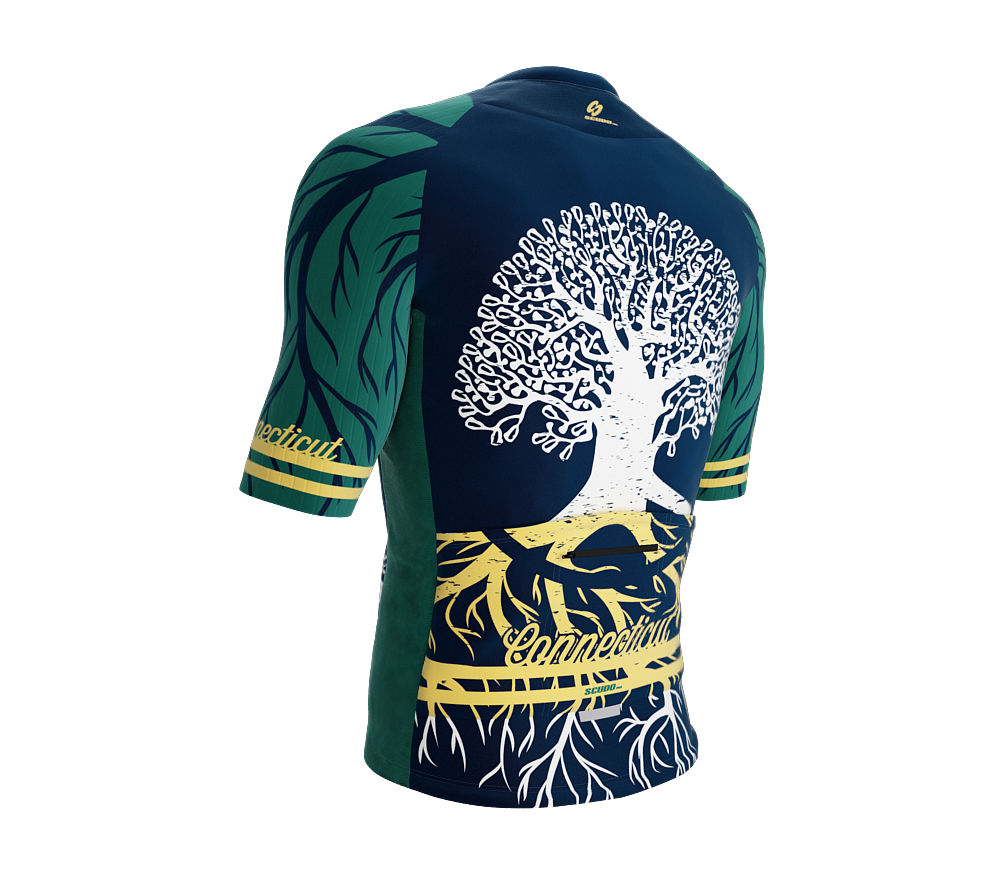 ScudoPro Pro-Elite Short Sleeve Cycling Jersey Connecticut USA State Icon landmark symbol identity  | Men and Women