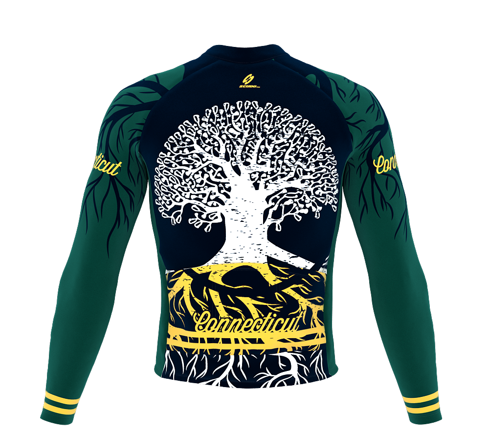 ScudoPro Pro Thermal Long Sleeve Cycling Jersey Connecticut USA state Icon landmark identity  | Men and Women