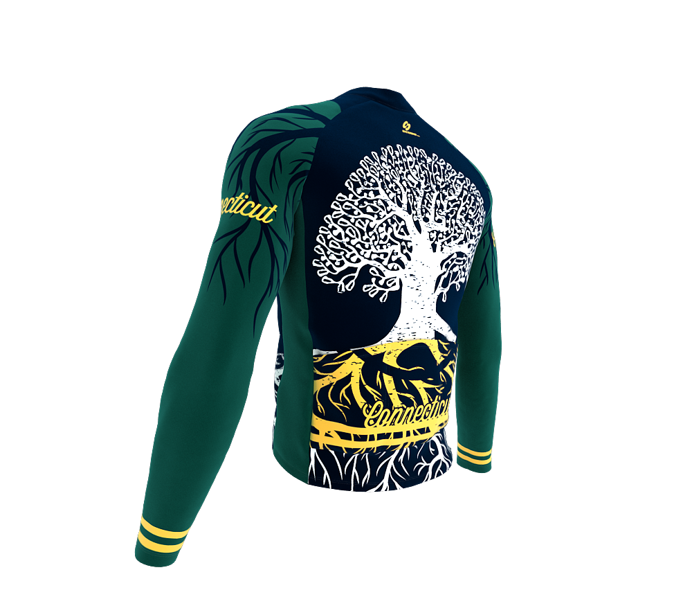 ScudoPro Pro Thermal Long Sleeve Cycling Jersey Connecticut USA state Icon landmark identity  | Men and Women