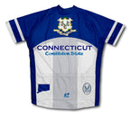 Connecticut Flag Short Sleeve Cycling Jersey for Men and Women