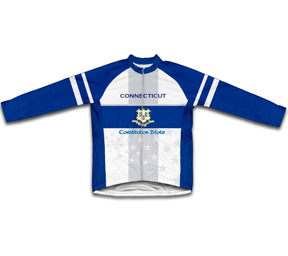 Connecticut Flag Winter Thermal Cycling Jersey