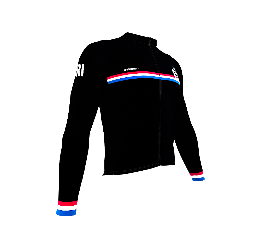 ScudoPro Pro Thermal Long Sleeve Cycling Jersey Country CODE Costa Rica Black | Men and Women