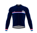 ScudoPro Pro Thermal Long Sleeve Cycling Jersey Country CODE Costa Rica Blue | Men and Women