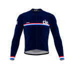 ScudoPro Pro Thermal Long Sleeve Cycling Jersey Country CODE Costa Rica Blue | Men and Women