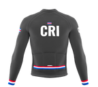 ScudoPro Pro Thermal Long Sleeve Cycling Jersey Country CODE Costa Rica Gray | Men and Women