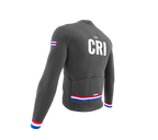 ScudoPro Pro Thermal Long Sleeve Cycling Jersey Country CODE Costa Rica Gray | Men and Women