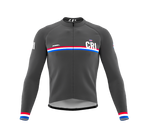 ScudoPro Pro Thermal Long Sleeve Cycling Jersey Country CODE Costa Rica Gray | Men and Women