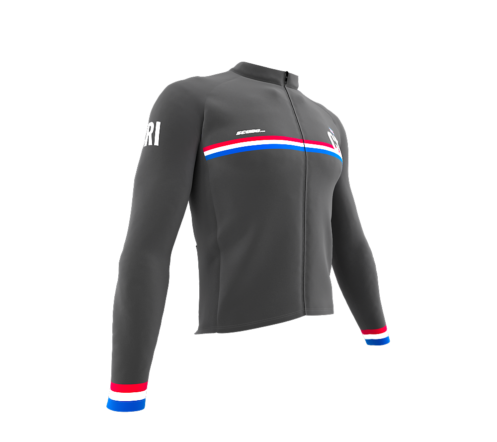 ScudoPro Pro Thermal Long Sleeve Cycling Jersey Country CODE Costa Rica Gray | Men and Women