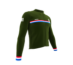 ScudoPro Pro Thermal Long Sleeve Cycling Jersey Country CODE Costa Rica Green | Men and Women