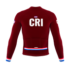 ScudoPro Pro Thermal Long Sleeve Cycling Jersey Country CODE Costa Rica Vine | Men and Women
