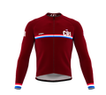 ScudoPro Pro Thermal Long Sleeve Cycling Jersey Country CODE Costa Rica Vine | Men and Women