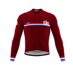 ScudoPro Pro Thermal Long Sleeve Cycling Jersey Country CODE Costa Rica Vine | Men and Women