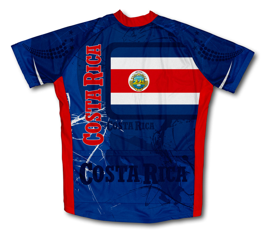 Costa Rica Short Sleeve Cycling Jersey for Men and Women
