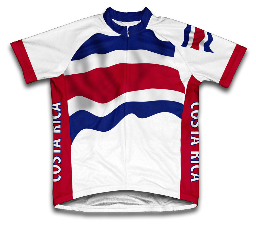 Costa Rica Flag Cycling Jersey for Men and Women