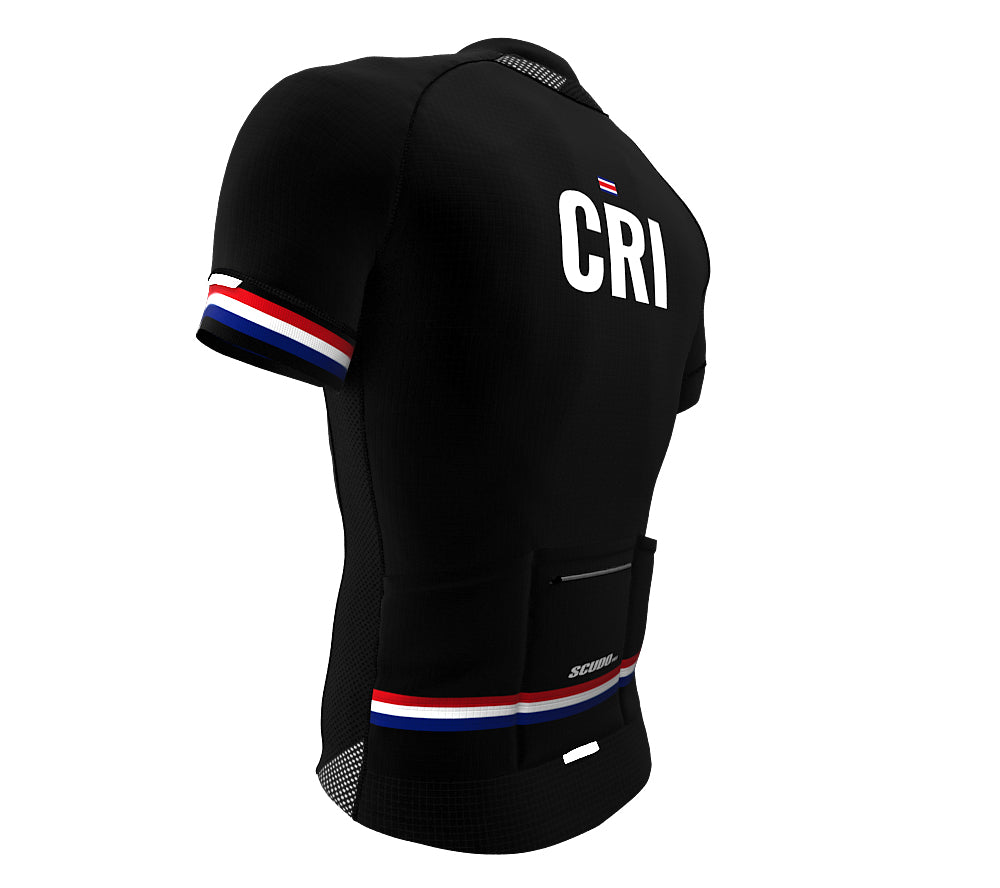 Costa Rica Black CODE Short Sleeve Cycling PRO Jersey for Men and Women