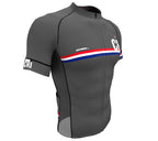 Costa Rica Gray CODE Short Sleeve Cycling PRO Jersey for Men and Women