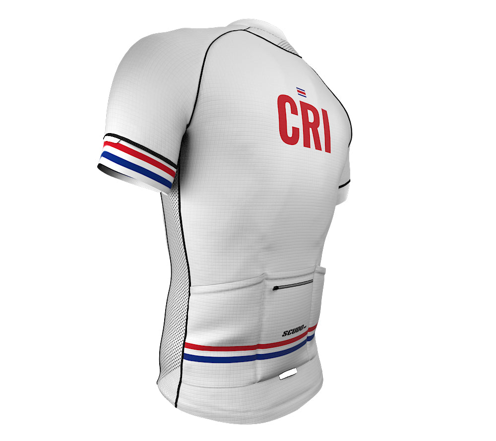 Costa Rica White CODE Short Sleeve Cycling PRO Jersey for Men and Women