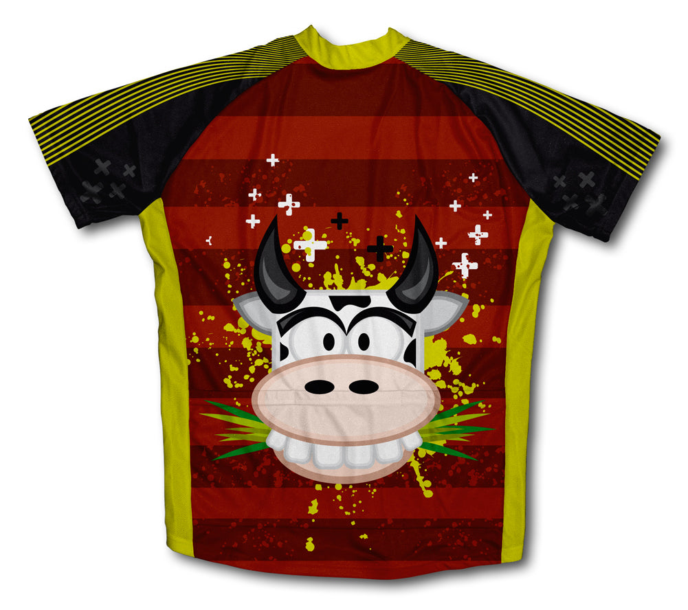 Cowlicious Short Sleeve Cycling Jersey for Men and Women