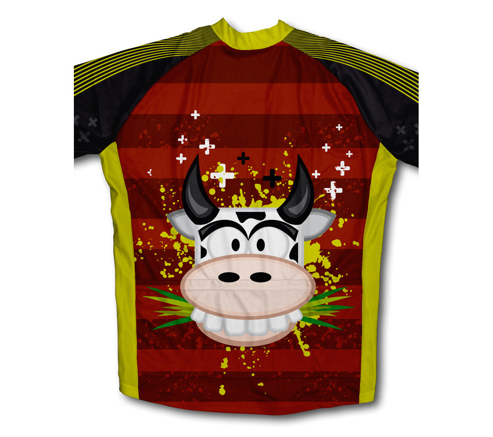 Cowlicious Short Sleeve Cycling Jersey for Men and Women