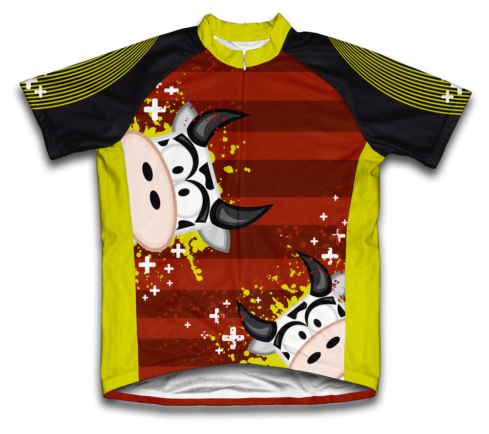 Cowlicious Short Sleeve Cycling Jersey for Men and Women