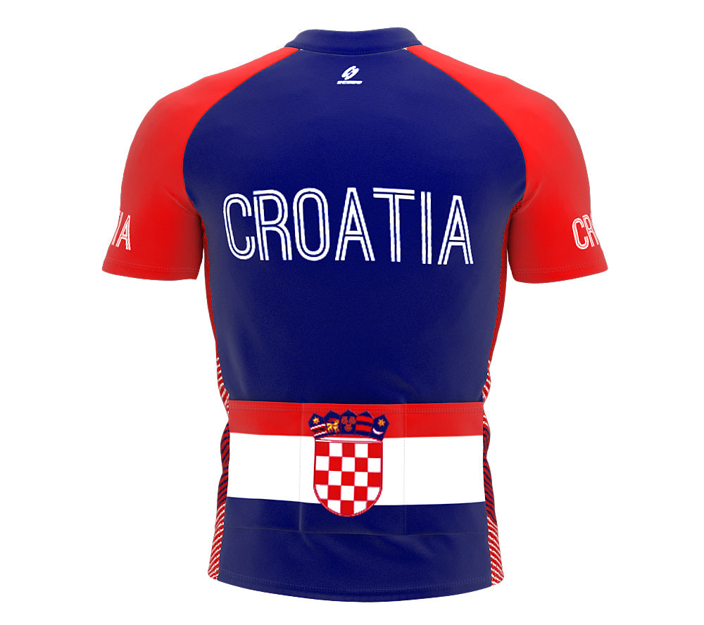 Croatia  Full Zipper Bike Short Sleeve Cycling Jersey