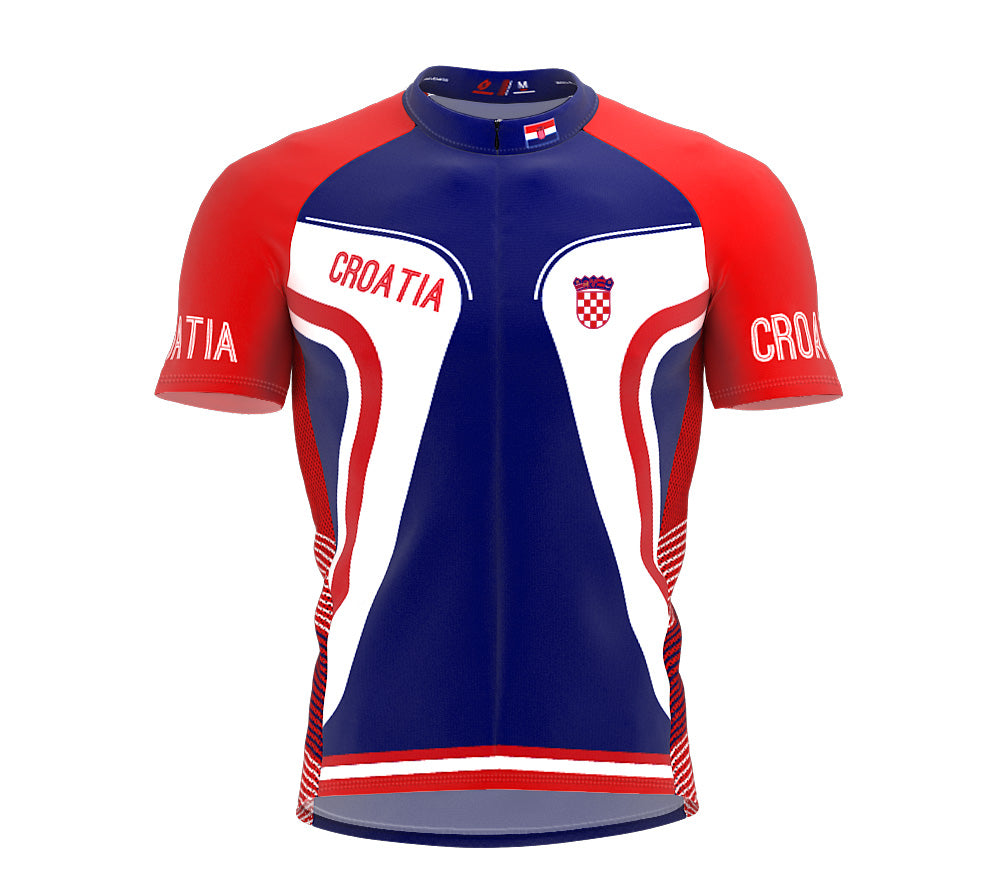 Croatia  Full Zipper Bike Short Sleeve Cycling Jersey