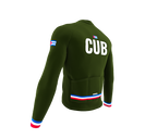 ScudoPro Pro Thermal Long Sleeve Cycling Jersey Country CODE Cuba Green | Men and Women
