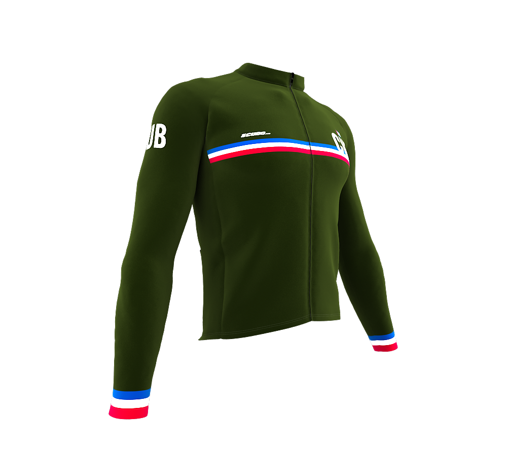 ScudoPro Pro Thermal Long Sleeve Cycling Jersey Country CODE Cuba Green | Men and Women