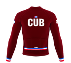ScudoPro Pro Thermal Long Sleeve Cycling Jersey Country CODE Cuba Vine | Men and Women