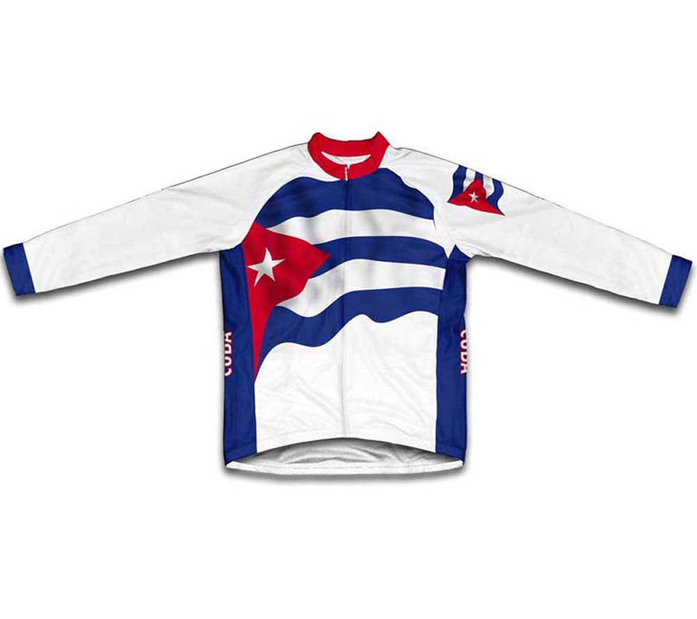 Cuba Flag Cycling Jersey for Men and Women