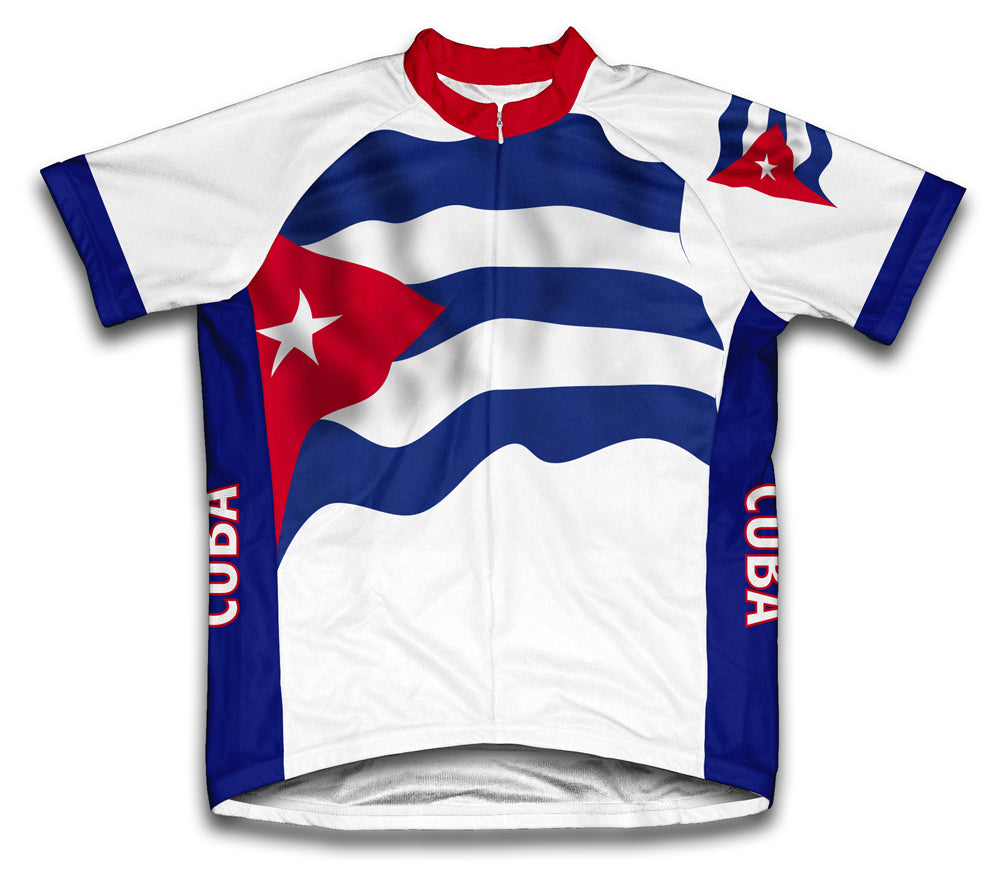 Cuba Flag Cycling Jersey for Men and Women