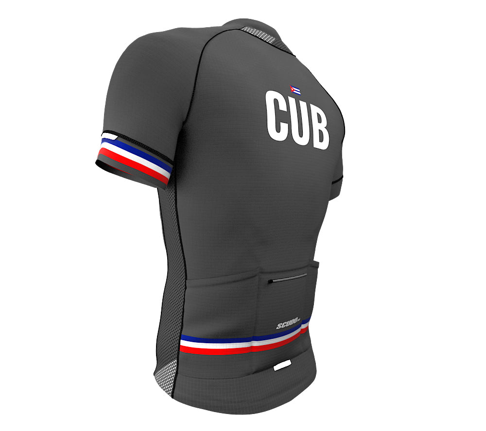 Cuba Gray CODE Short Sleeve Cycling PRO Jersey for Men and Women
