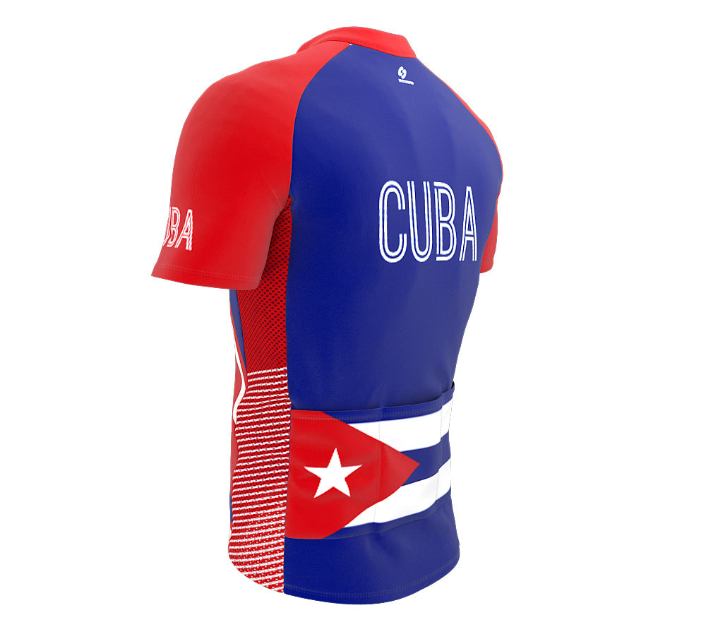 Cuba  Full Zipper Bike Short Sleeve Cycling Jersey