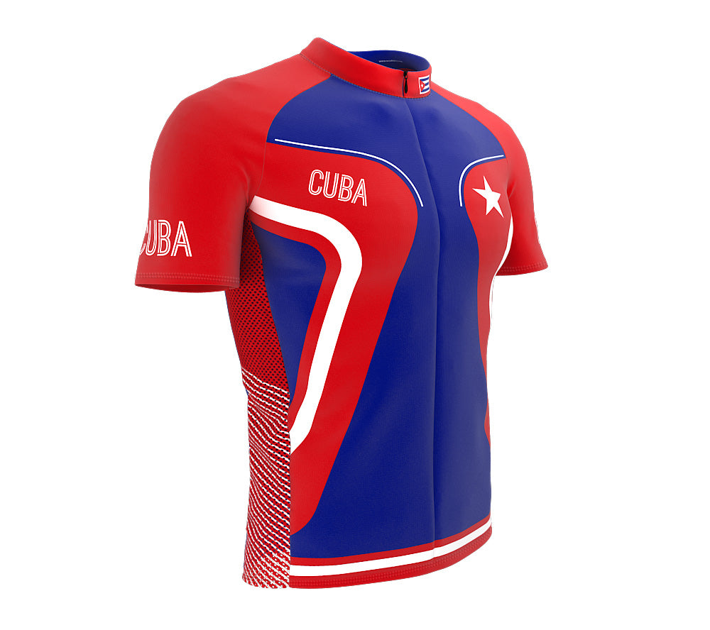 Cuba  Full Zipper Bike Short Sleeve Cycling Jersey