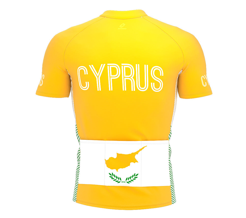Cyprus  Full Zipper Bike Short Sleeve Cycling Jersey