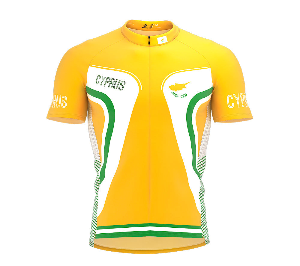 Cyprus  Full Zipper Bike Short Sleeve Cycling Jersey