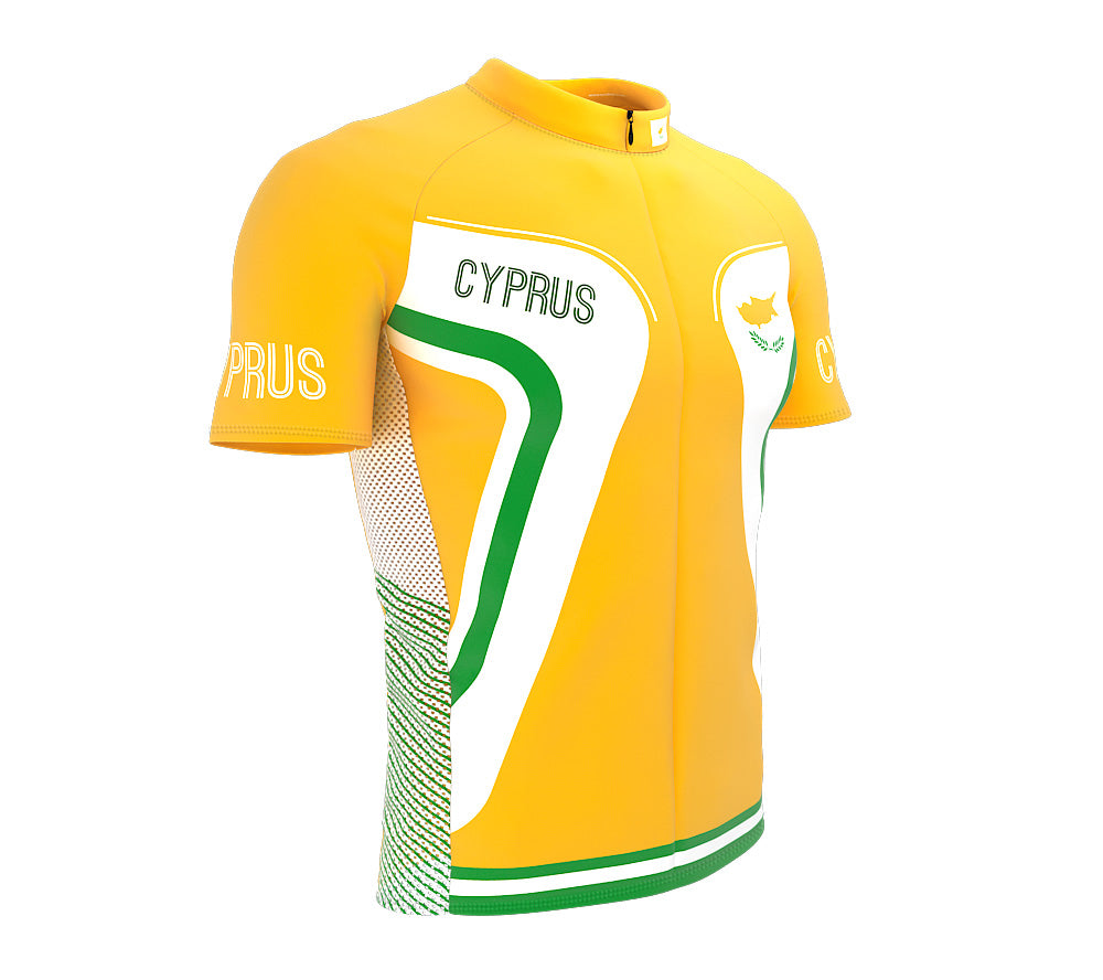 Cyprus  Full Zipper Bike Short Sleeve Cycling Jersey