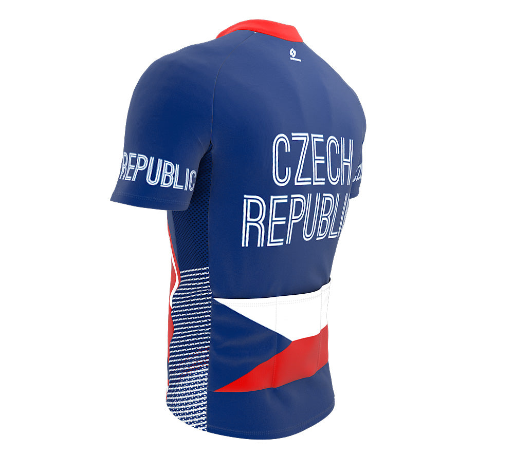 Czech Republic  Full Zipper Bike Short Sleeve Cycling Jersey