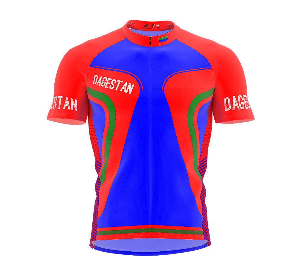 Dagestan  Full Zipper Bike Short Sleeve Cycling Jersey