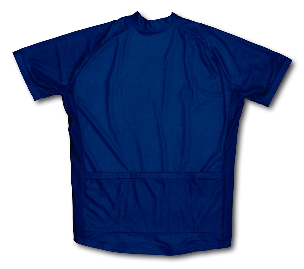 Dark Blue Short Sleeve Cycling Jersey for Men and Women