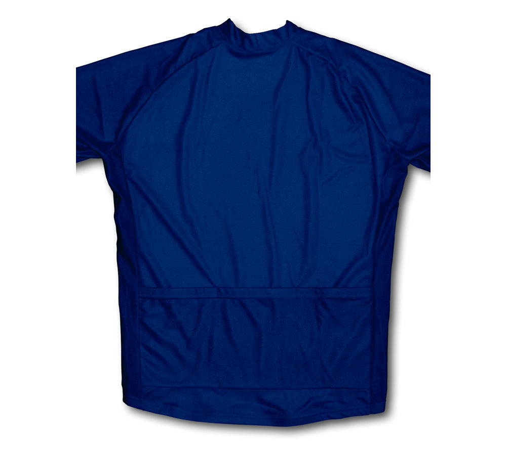 Keep Calm and Ride On Dark Blue Winter Thermal Cycling Jersey