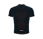 Chroma Contrast |  Short Sleeve Cycling Jersey Dark Blue - Black zip - Orange seam | Men and Women