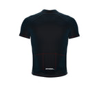 Chroma Contrast |  Short Sleeve Cycling Jersey Dark Blue - Black zip - Red seam | Men and Women